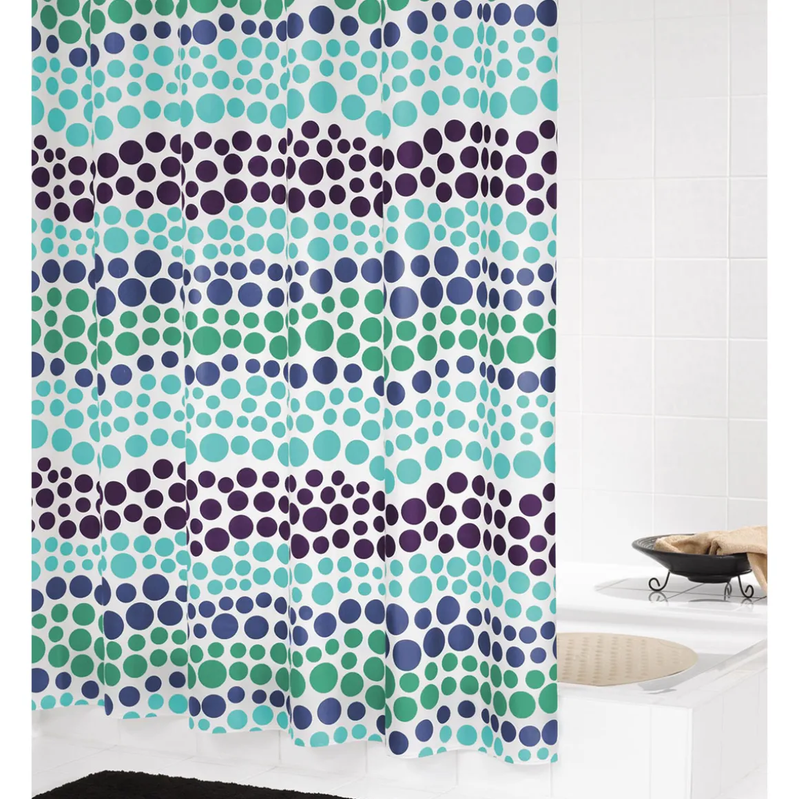 Valblue Duschvorhang Layer Folie 180 x 200 cm grün-blau