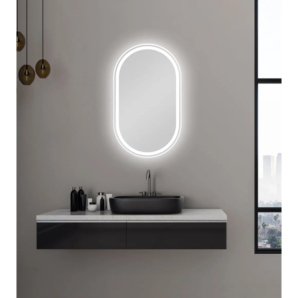 Valblue LED- Spiegel Lucien weiß matt 45 x 75 cm