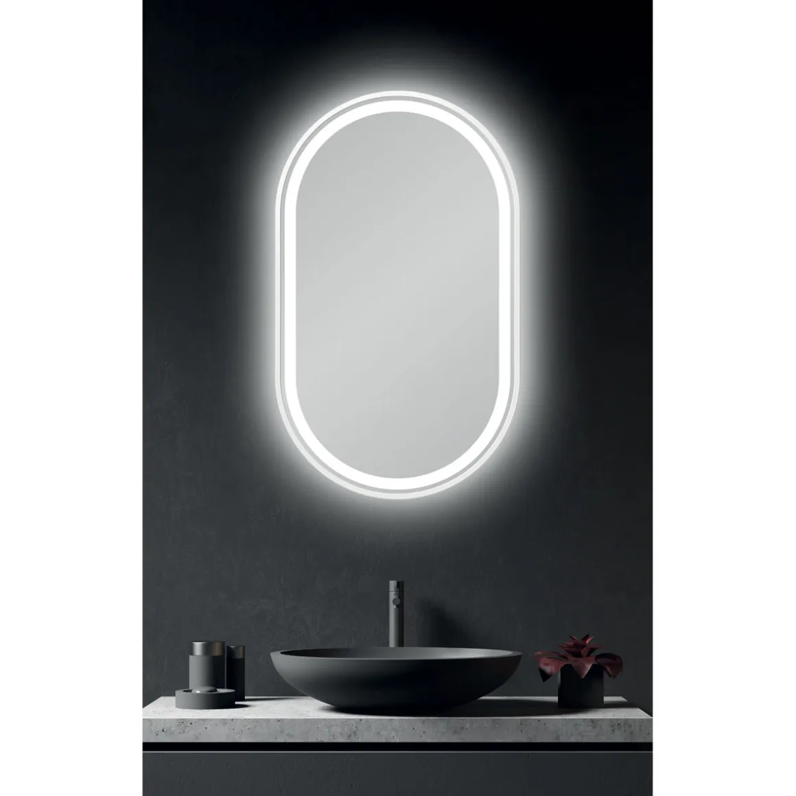 Valblue LED- Spiegel Lucien weiß matt 45 x 75 cm