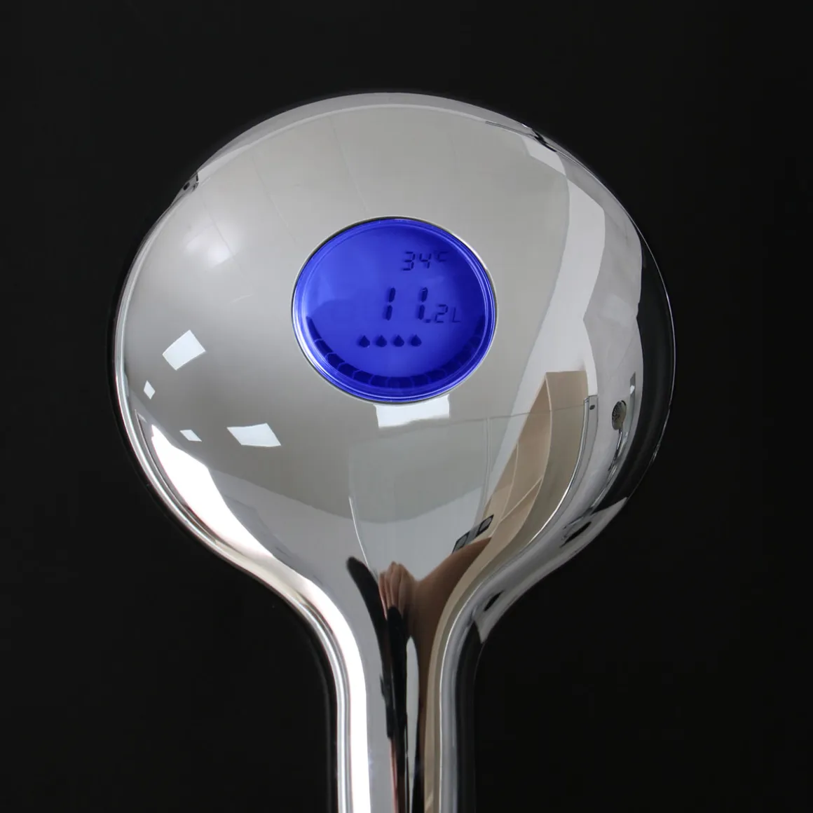 Valblue LED-Handbrause mit Wasserverbrauchsanzeige u Farbwechsler 3 Strahlarten