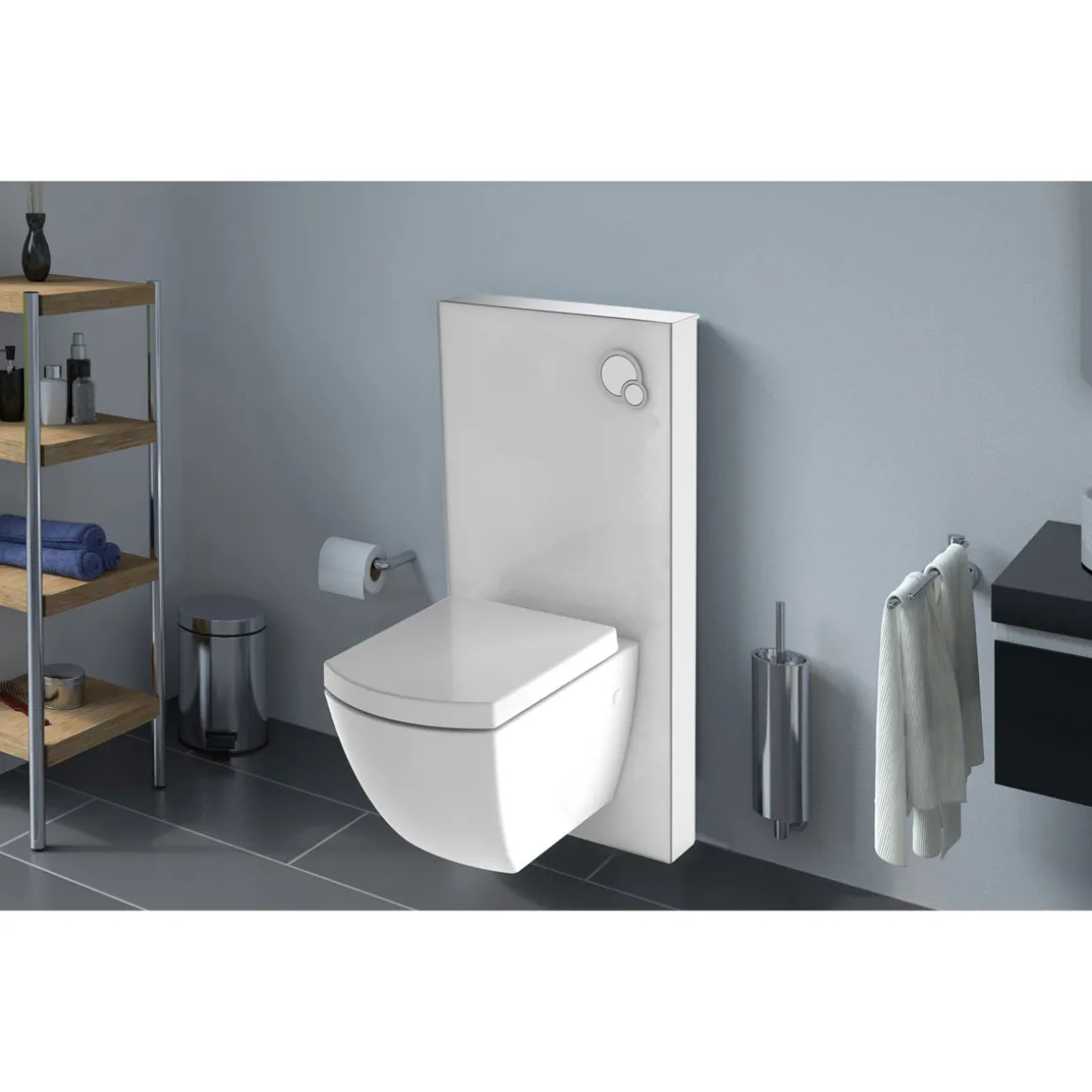 Valblue Spülrandloses Wand WC-Set 3- teilig eckig