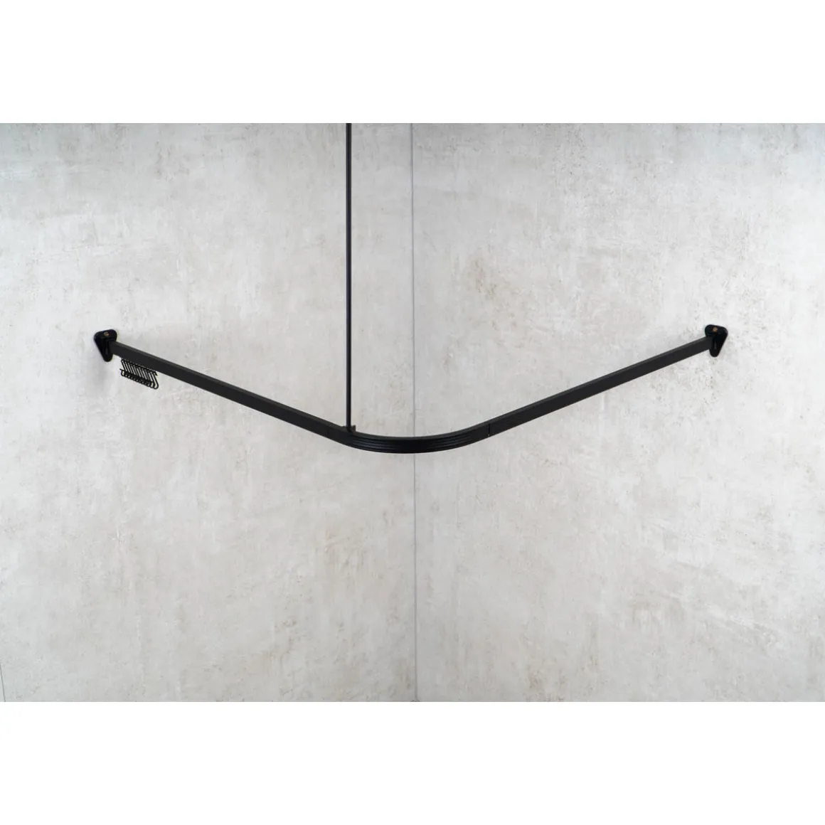 Valblue Universal-Vorhangschiene Bruck, ca. 90x90x90 cm, Farbe: Schwarz matt