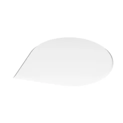 Valo Kamin Glasbodenplatte, Tropfenform, Stärke 8mm, 110x110cm