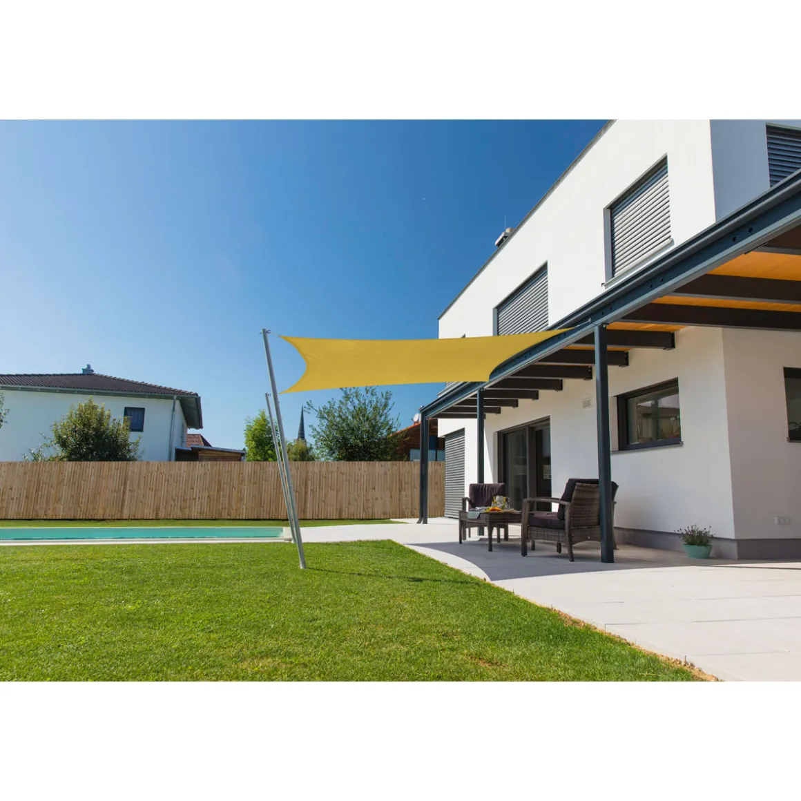 Viereck-Segel Cannes 3 x 3 m gelb