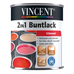 Vincent 2in1 Buntlack Altweiß glänzend 750 ml