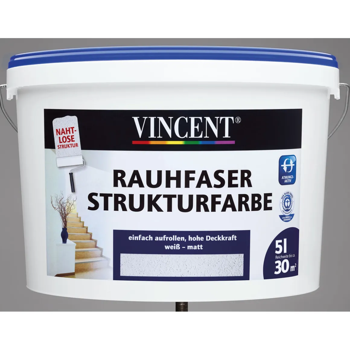 Vincent Rauhfaser Strukturfarbe tuchmatt 5 L