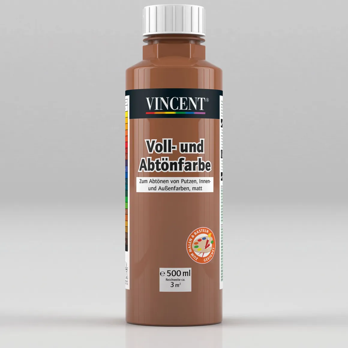 Vincent Voll- und Abtönfarbe kupferbraun 0,5 L
