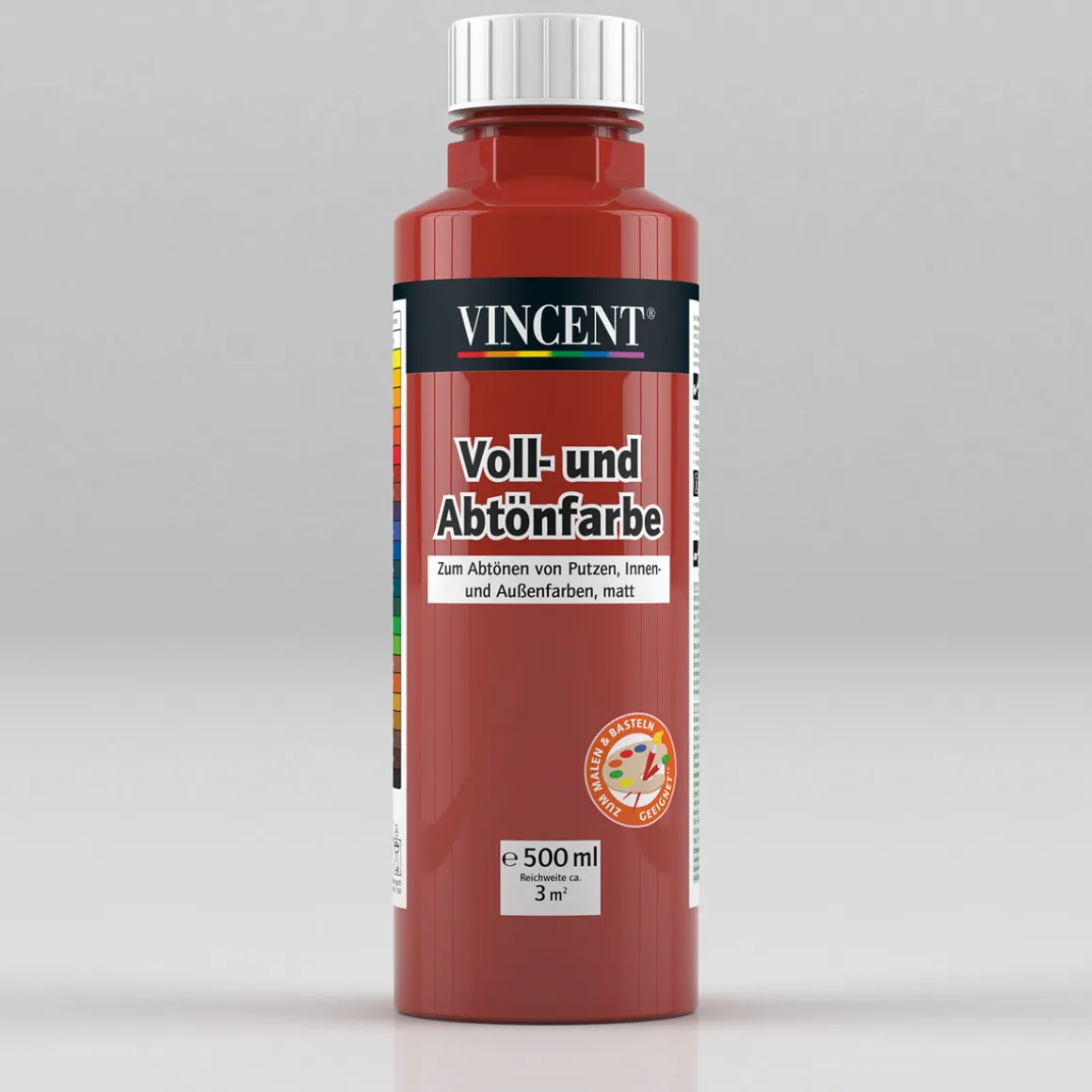 Vincent Voll- und Abtönfarbe zinnoberrot 0,5 L