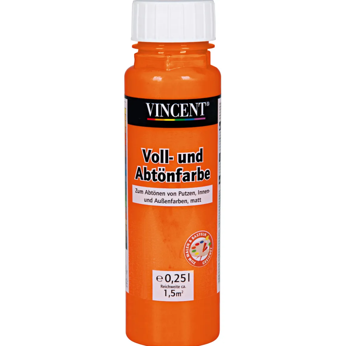 Vincent Voll- und Abtönfarbe orange 0,25 L