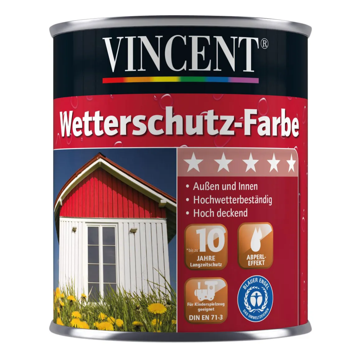 Vincent Wetterschutzfarbe Lehmbraun 0,75 L