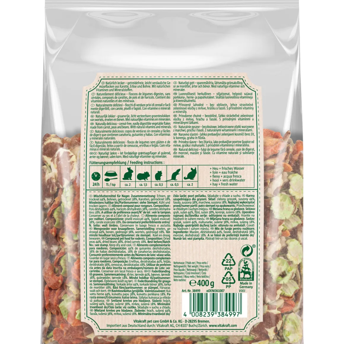 Vitakraft Verde Nature Flakes Gemüse 400 g