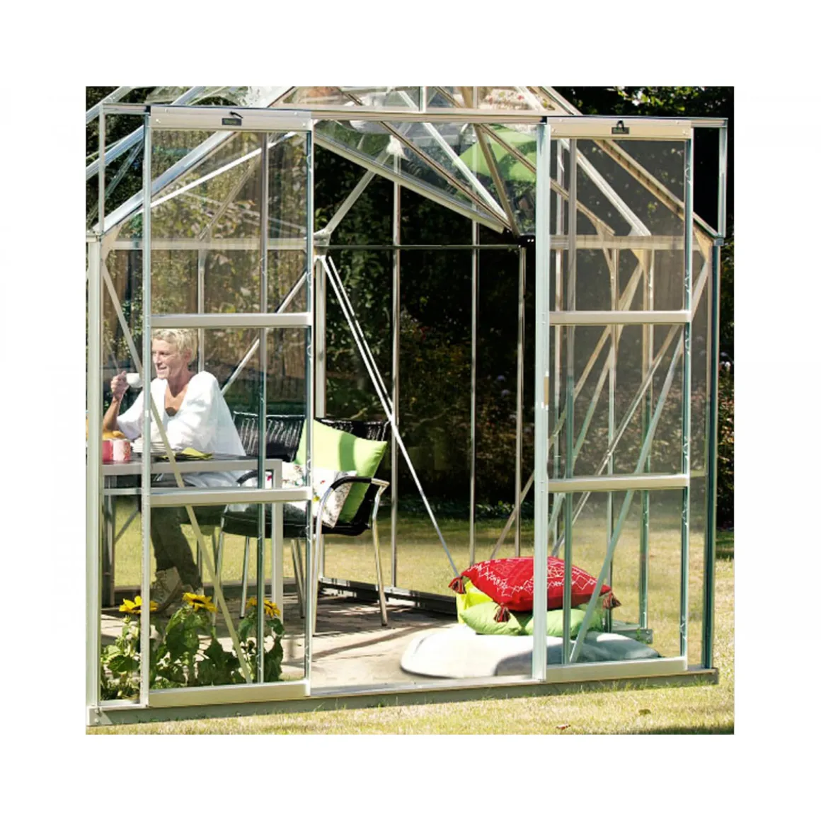 Vitavia Doppelschiebetür für Gewächshaus Sirius