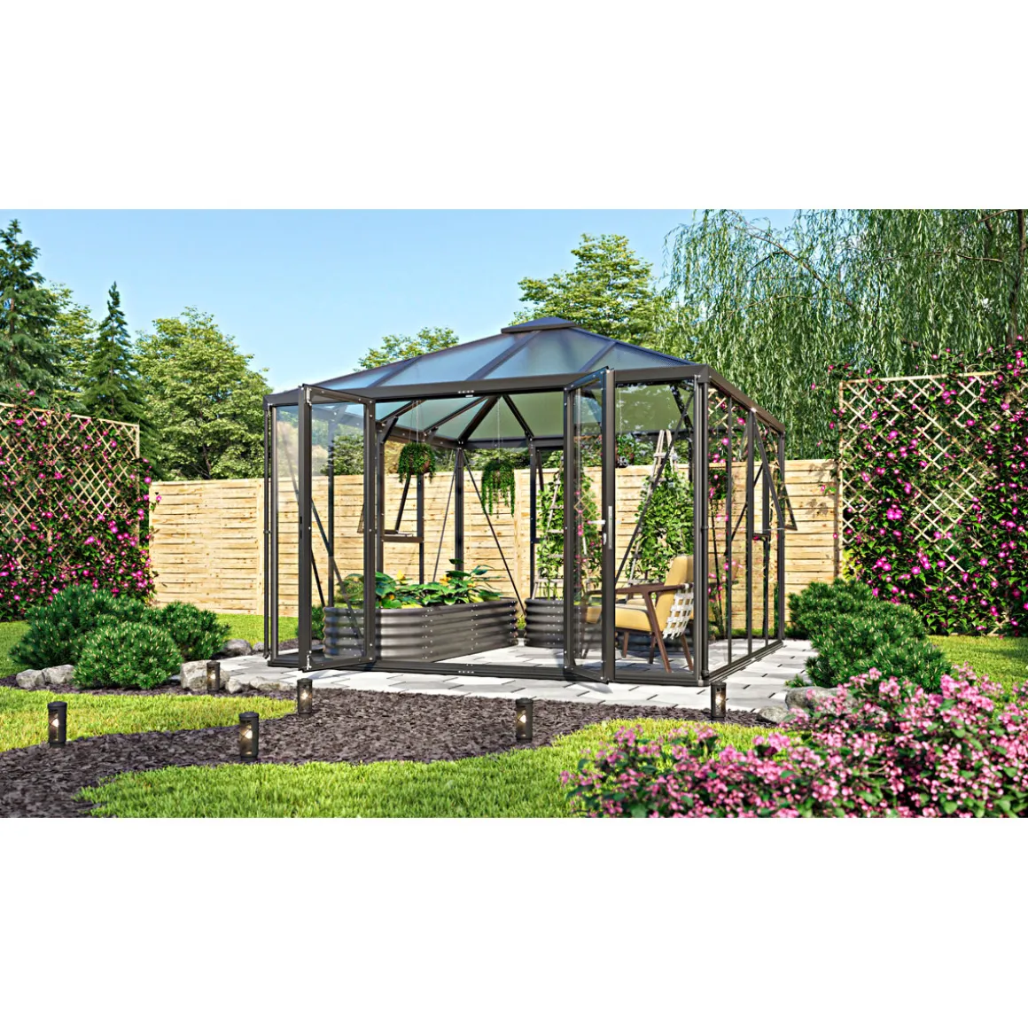 Vitavia Gewächshaus Jack Roof 10m² schwarz