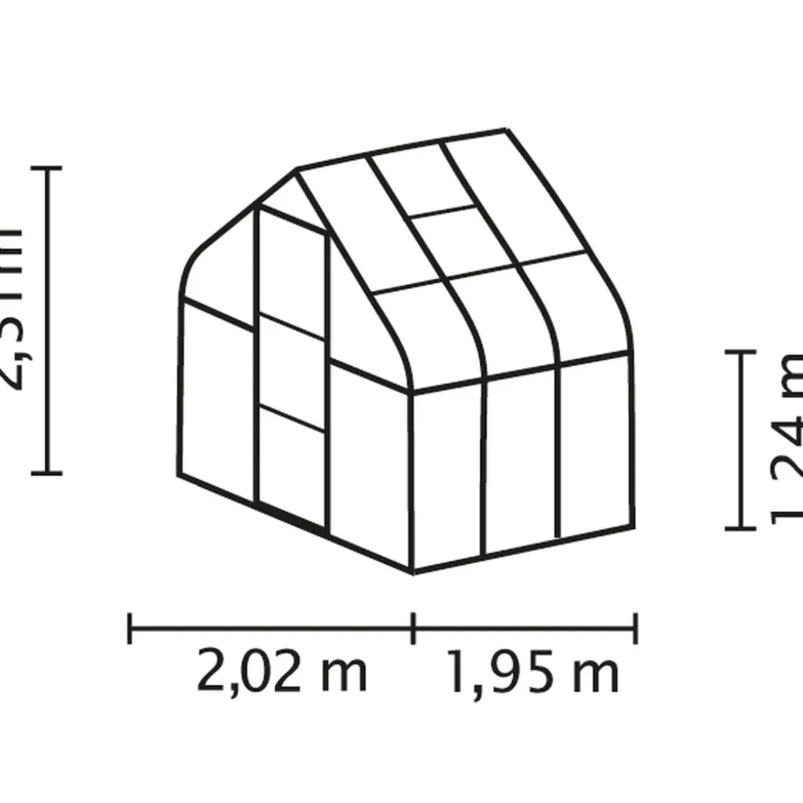 Vitavia Gewächshaus Orion 3800 3,8m² silber