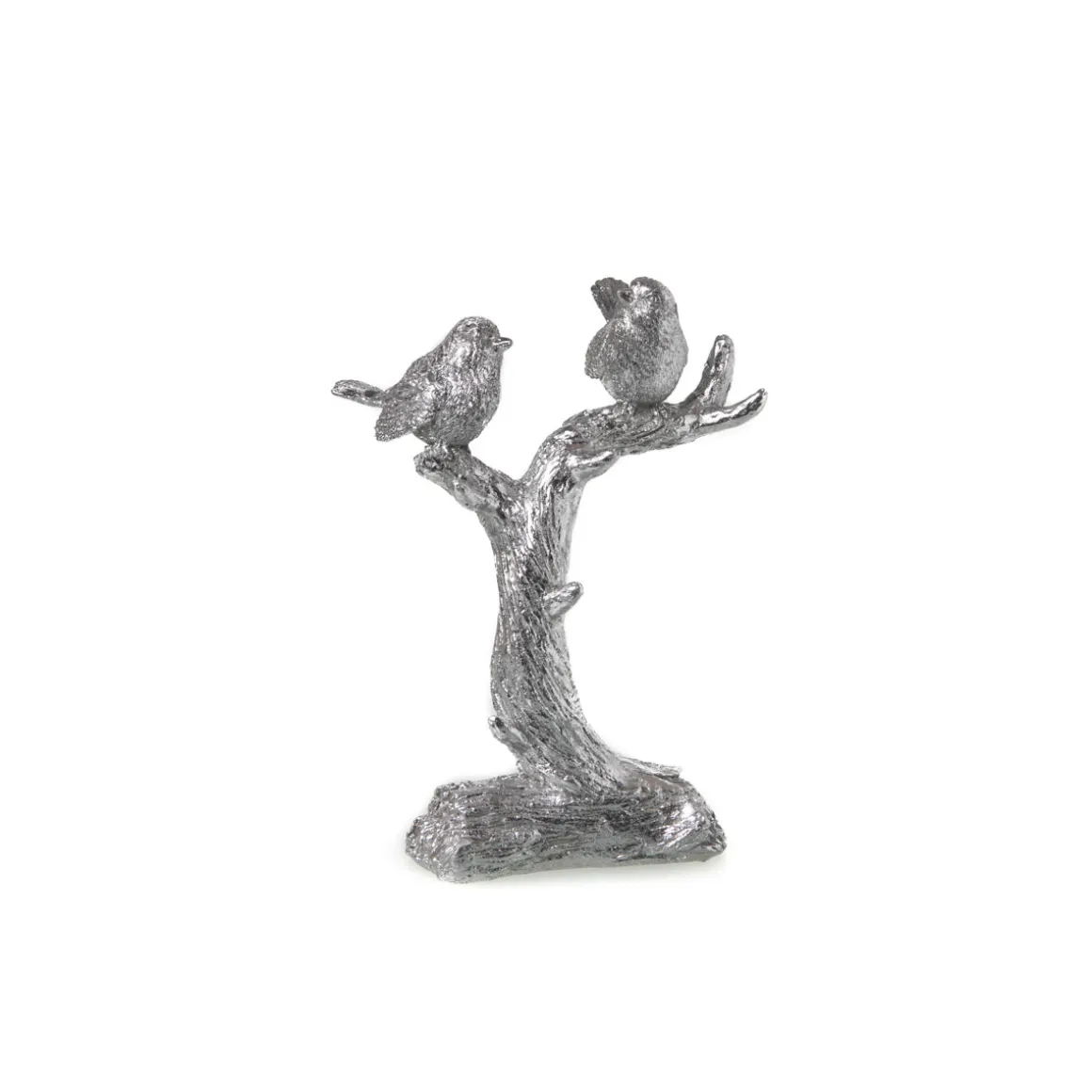 Vogel auf Ast 13 x 5,5 x 18,5 cm silber