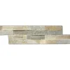 Wandverblender Quarzit beigebunt 10 x 36 cm