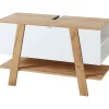 Waschbecken-Unterschrank 111 x 67 x 46 cm weiß/Navarra Eiche