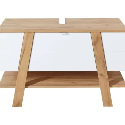 Waschbecken-Unterschrank 111 x 67 x 46 cm weiß/Navarra Eiche