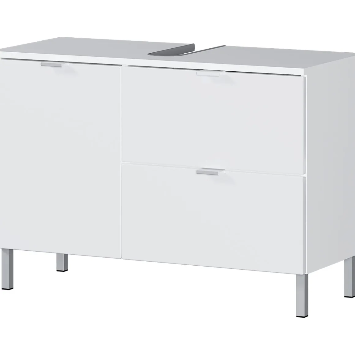 Waschbeckenunterschrank Maureen 1 Schubkasten 80 x 56 x 34 cm weiß