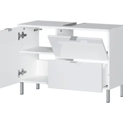 Waschbeckenunterschrank Maureen 1 Schubkasten 80 x 56 x 34 cm weiß