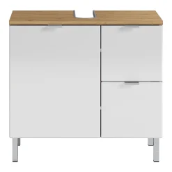 Waschbeckenunterschrank Maureen 2 Schubkästen 60 x 56 x 34 cm Grandson-Eiche-Nachbildung/weiß