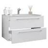 Waschplatz 80 cm 2-teilig 2 Schubfächer weiß