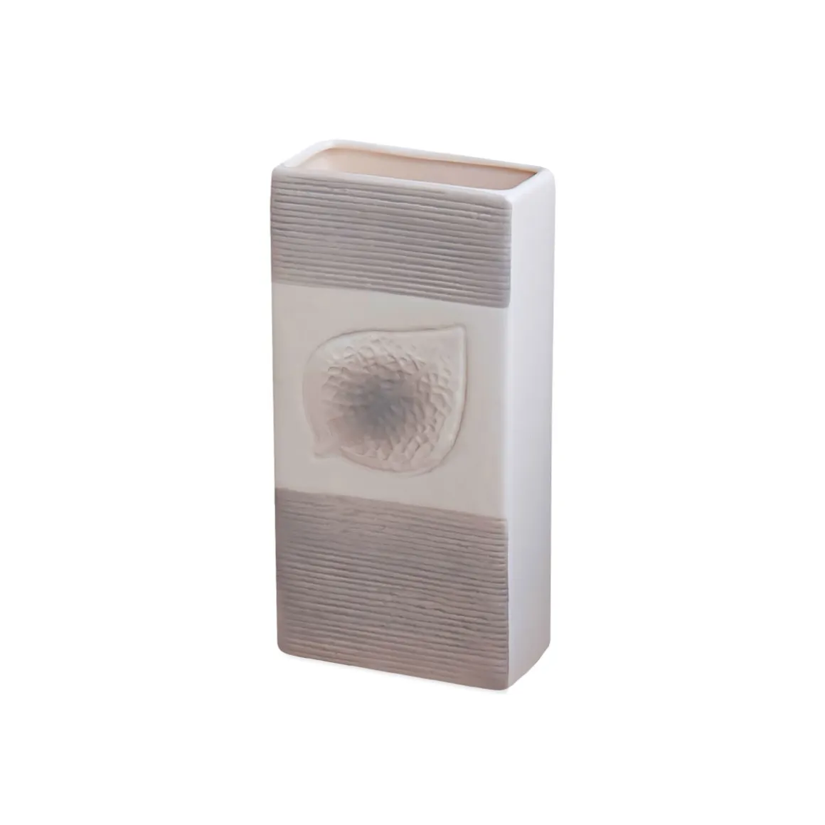 Wasserverdunster mit Blatt-Relief 10,5 x 20,5 x 4,5 cm weiß