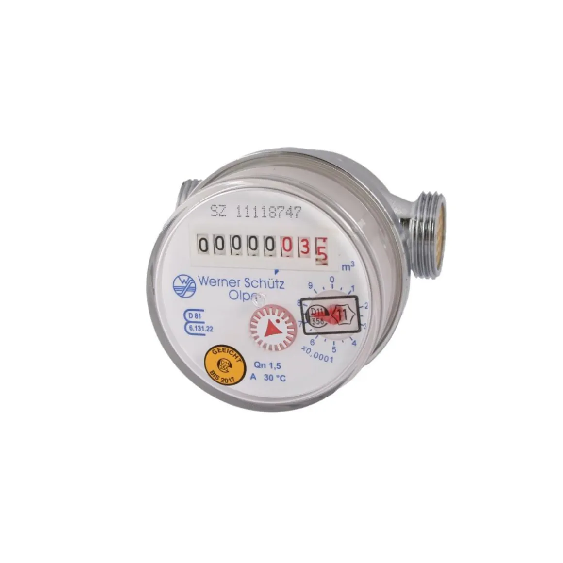 Wasserzähler für Kaltwasser Qn 1,5 80 mm R 1/2"