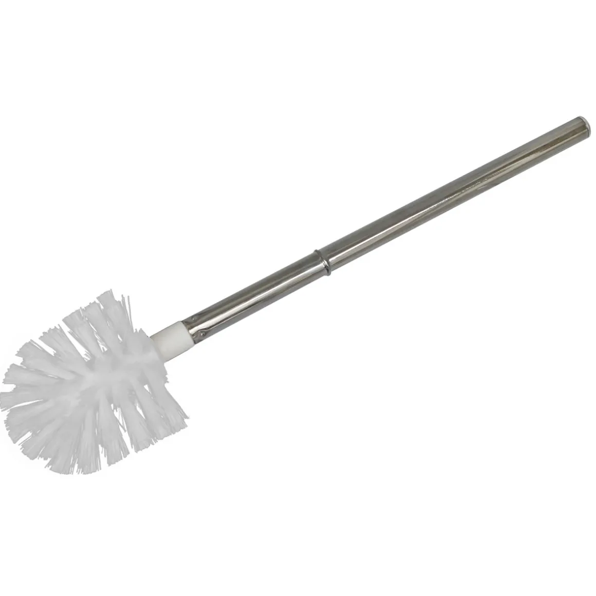 WC-Bürste weiß Metallstiel verchromt