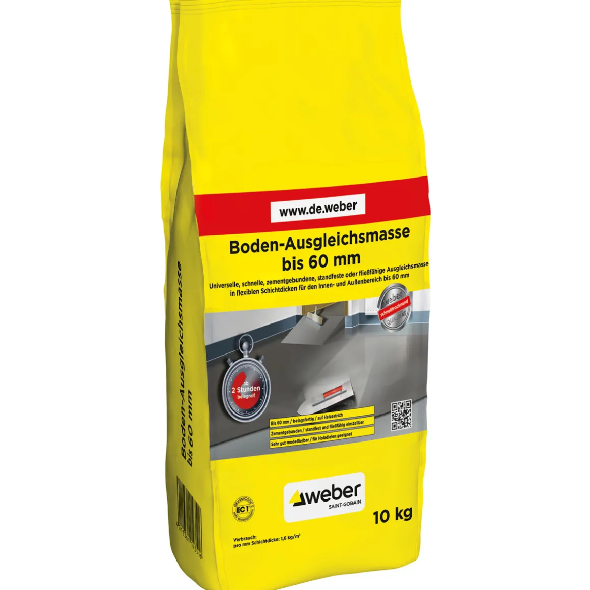 Weber Bodenausgleichsmasse bis 60 mm 10 kg