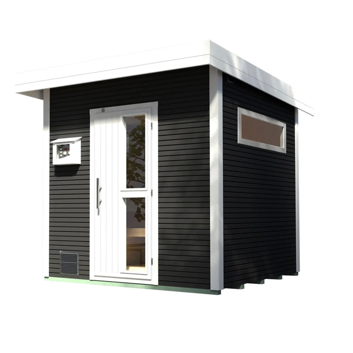 Weka Design-Saunahaus Kuopio Sparset 9,0 kW Bio S inkl analoger Steuerung natur