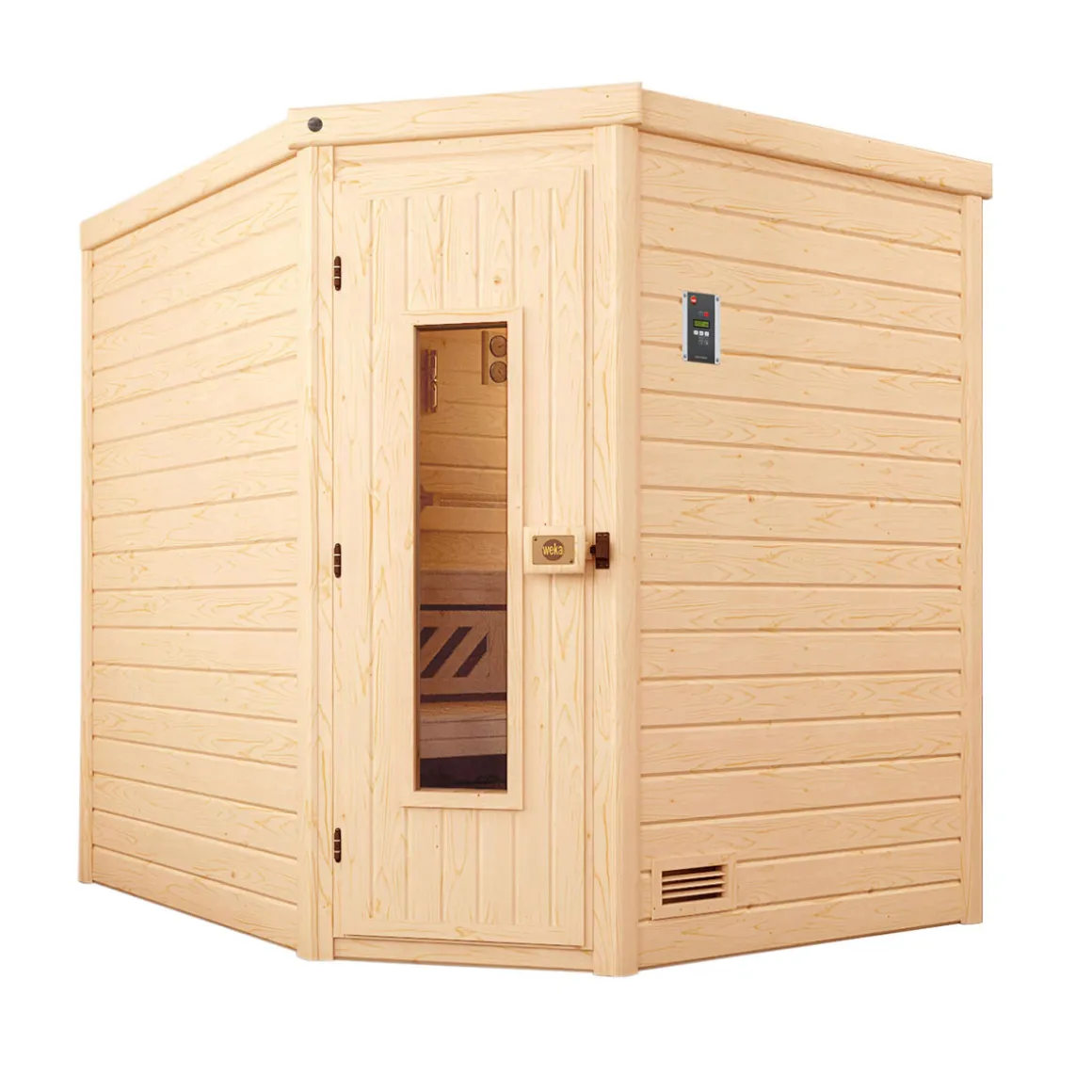 Weka Elementsauna Varberg Größe 3 Sparset 7,5 kW OS Massivholztuer