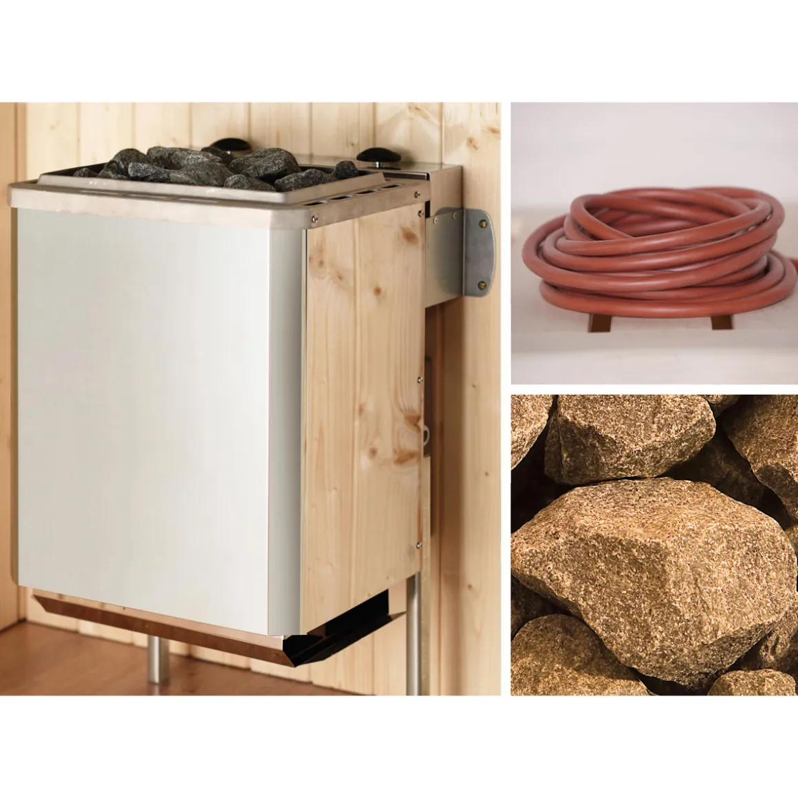 Weka Massivholz-Sauna Valida Größe 2 Sparset 7,5 kW OS Glastuer und Fenster