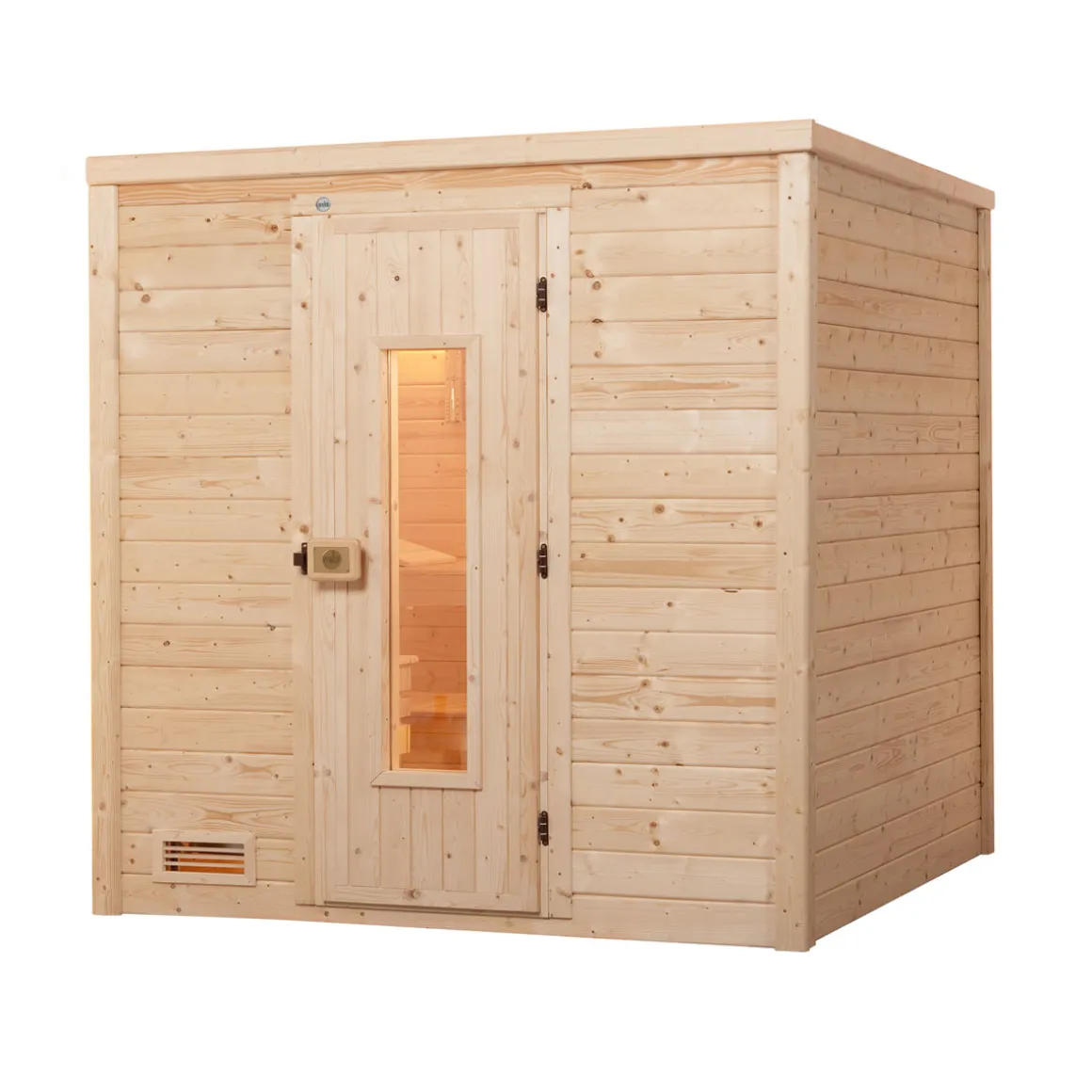 Weka Premium Massivholz-Elementsauna Kemi Größe 5 Sparset 7,5 kW Bio S