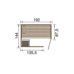 Weka Premium Massivholz-Elementsauna Kemi Größe 1 Sparset 7,5 kW OS