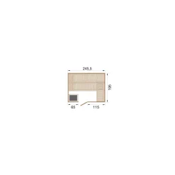 Weka Premium Massivholz-Sauna Bergen Größe 2 Sparset 7,5 kW OS