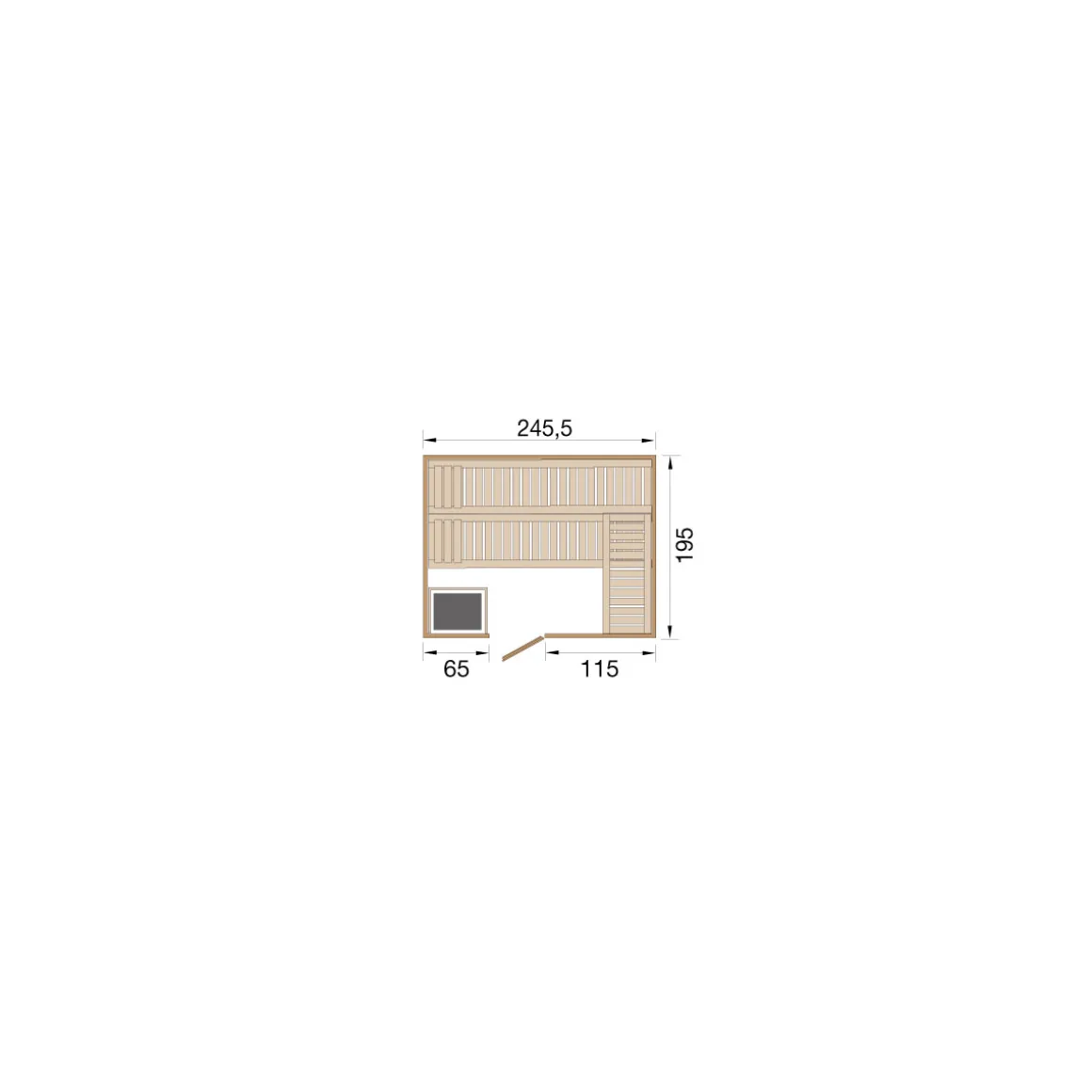 Weka Premium Massivholz-Sauna Bergen Größe 2 Sparset 7,5 kW OS