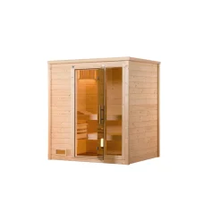 Weka Premium Massivholz-Sauna Bergen Größe 1 Sparset 7,5 kW OS Glastuer