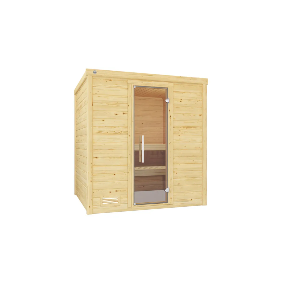 Weka Premium Massivholz-Sauna Bergen Größe 2 Sparset 7,5 kW Bio S