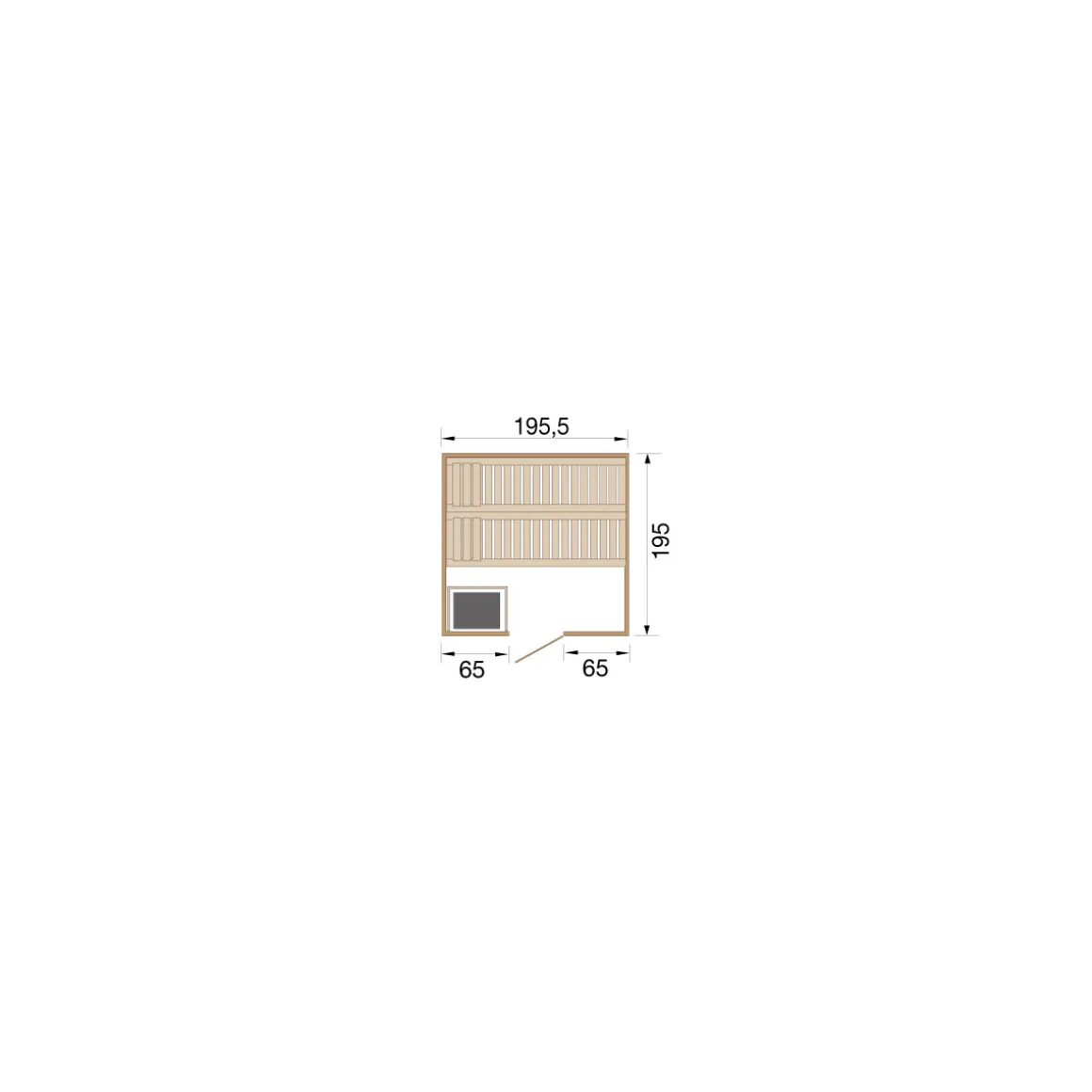 Weka Premium Massivholz-Sauna Bergen Größe 2 Sparset 7,5 kW Bio S