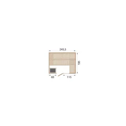 Weka Premium Massivholz-Sauna Bergen Größe 3 Sparset 7,5 kW OS Glastuer