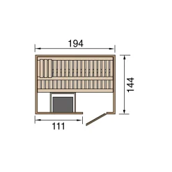 Weka Saunahaus Salo Größe 2 Sparset 7,5 kW Bio S anthrazit