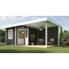Weka Designhaus 213 B mit Anbau 300 cm 5-Eck schwarz
