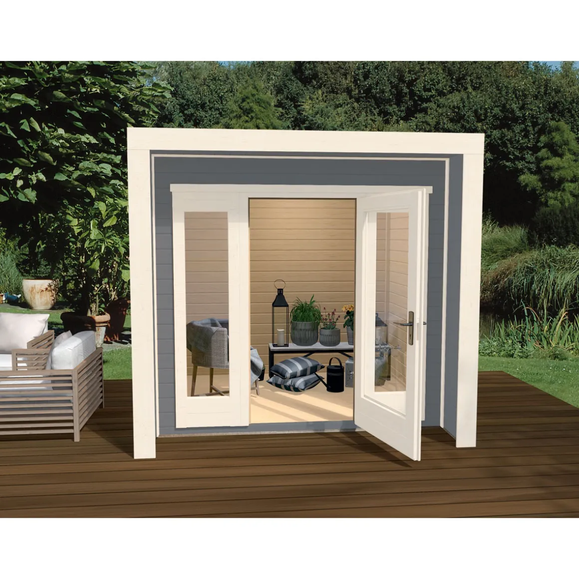 Weka Designhaus 263 Größe 1 235 x 241 cm grau