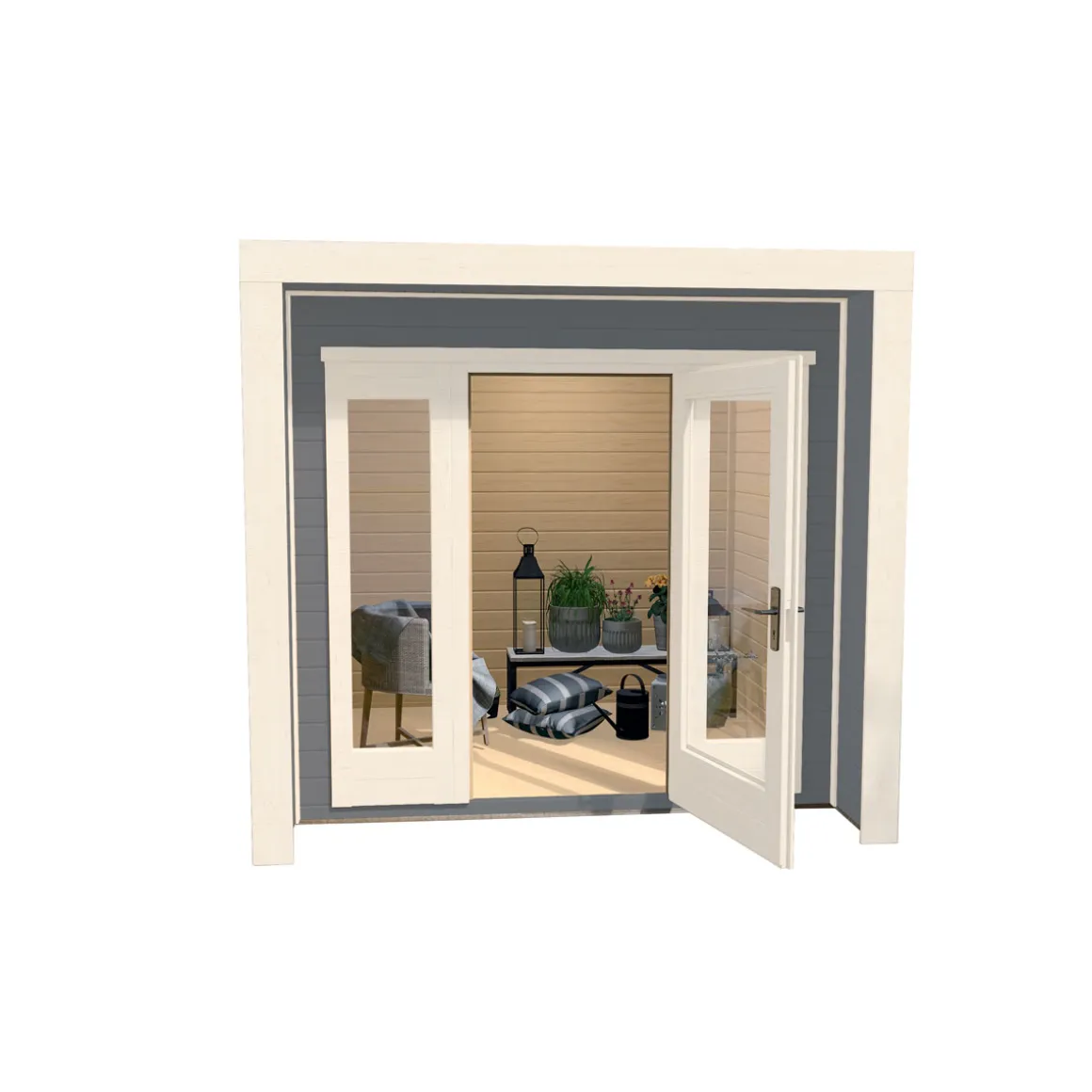 Weka Designhaus 263 Größe 1 235 x 241 cm grau