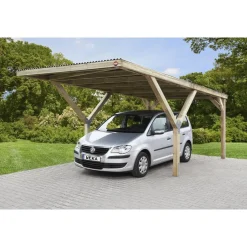 Weka Doppelcarport X mit Stahldach Pfosten 12 x 12 cm