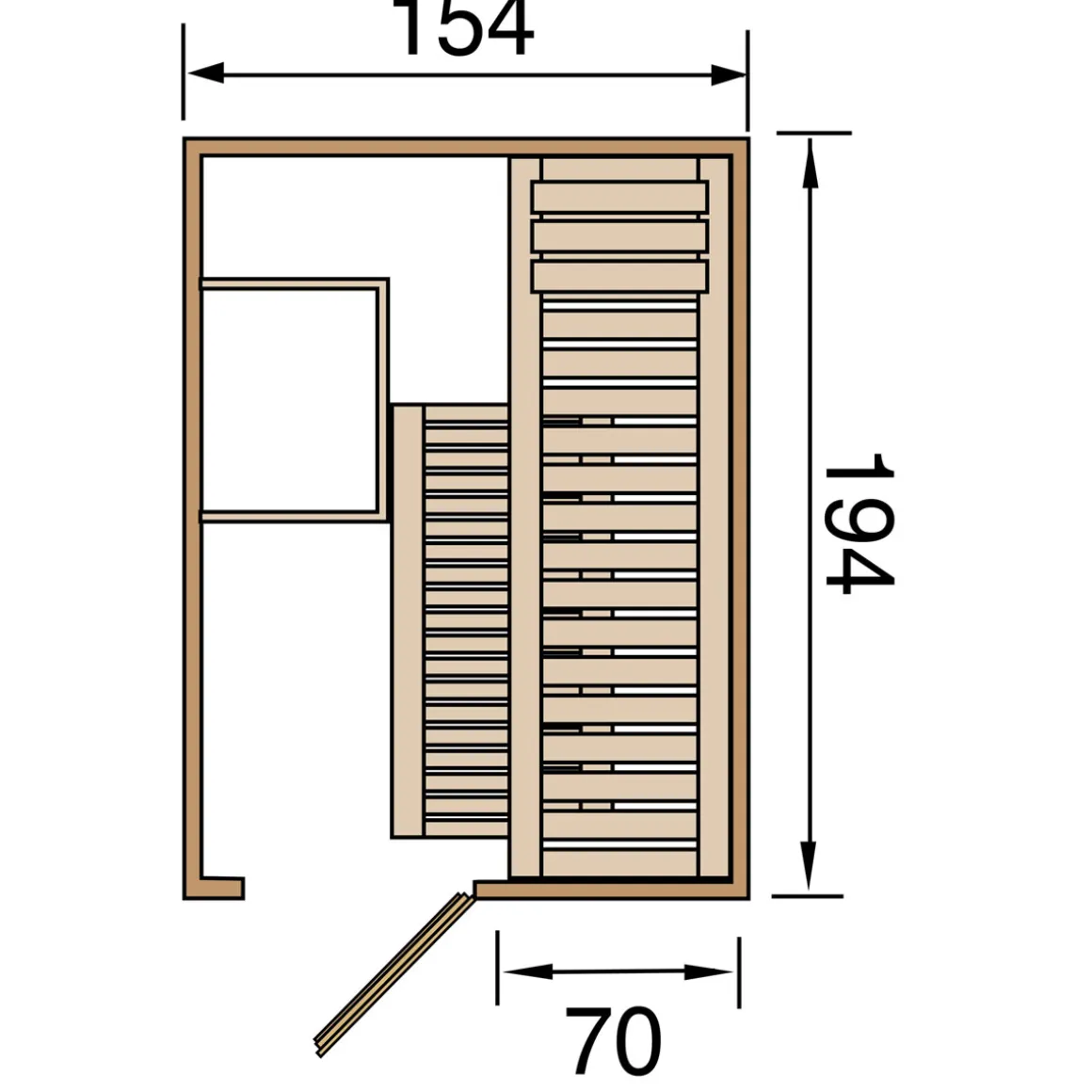 Weka Elementsauna „Kaarina 1“, 154x199x194 cm