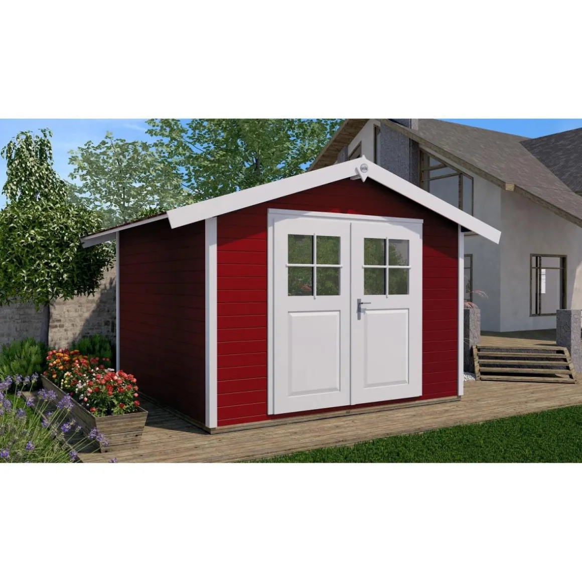 Weka Gartenhaus 122 rot