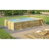 Weka Pool Rechteckig Größe 2 b 401,5 x 641,5 cm inkl Technikraum/Sonnendeck und FilteranlageFolie blau 0,6 mm