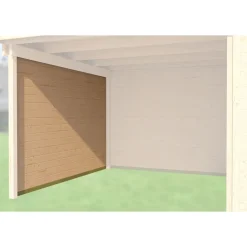 Weka Seitenwand für Gartenhaus 126/172 235 cm natur